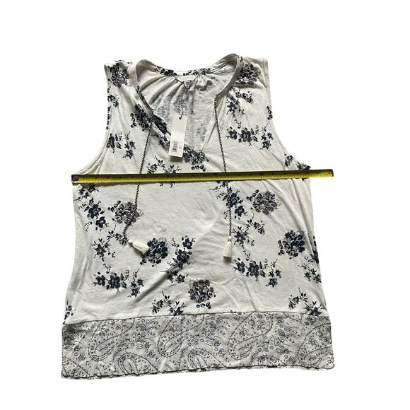 Lucky Brand Womens/Teen Floral Sleeveless Paisley Top Size Large Flowy Boho - Picture 4 of 8